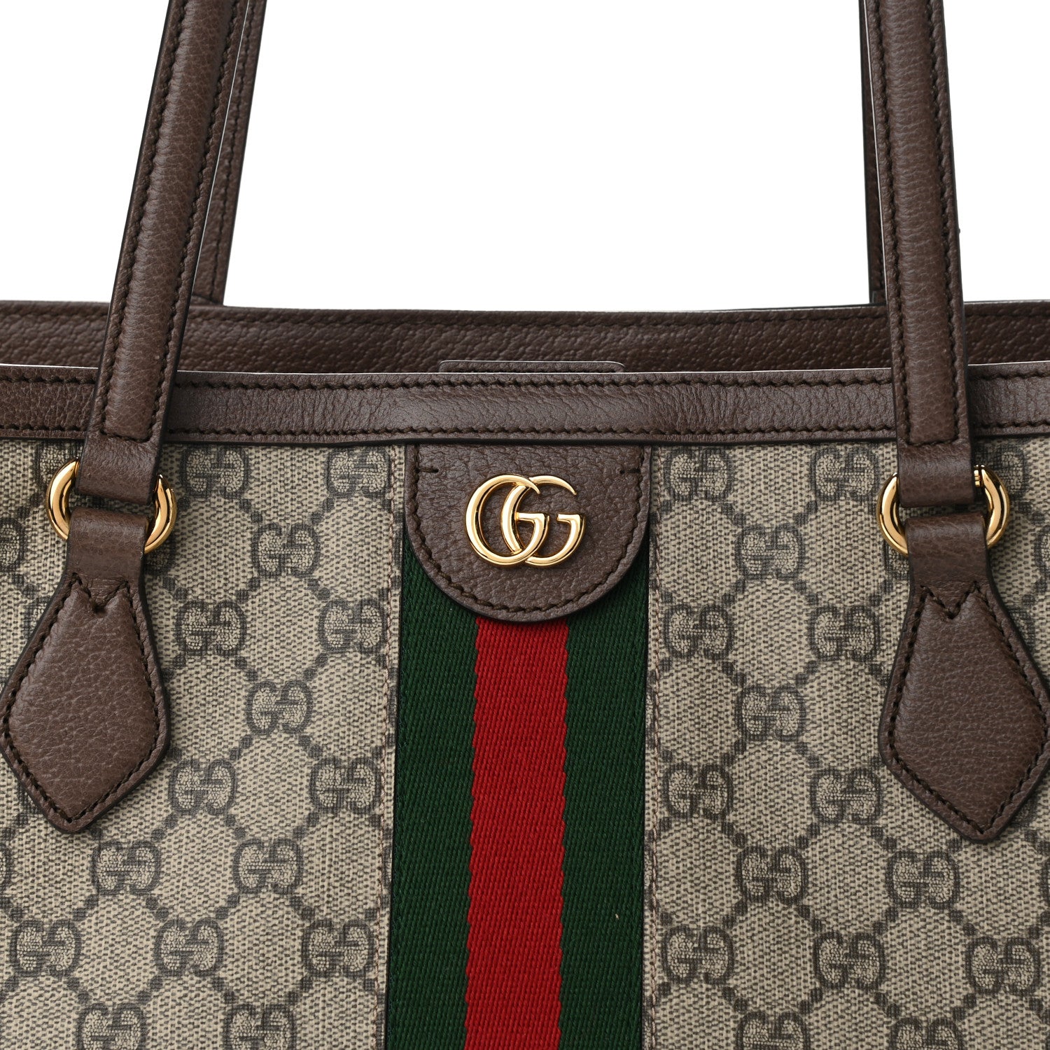 Gucci GG Supreme Monogram Medium Ophidia Shopping Tote Brown 8 of 10