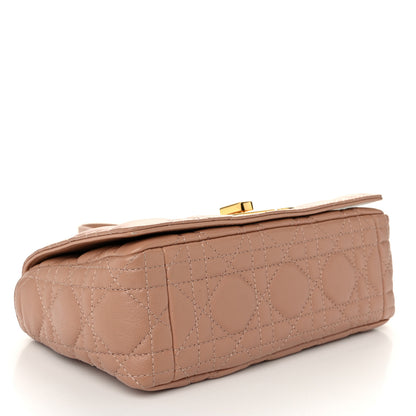Christian Dior Calfskin Cannage Small Caro Bag Rose De Vents 4 of 11