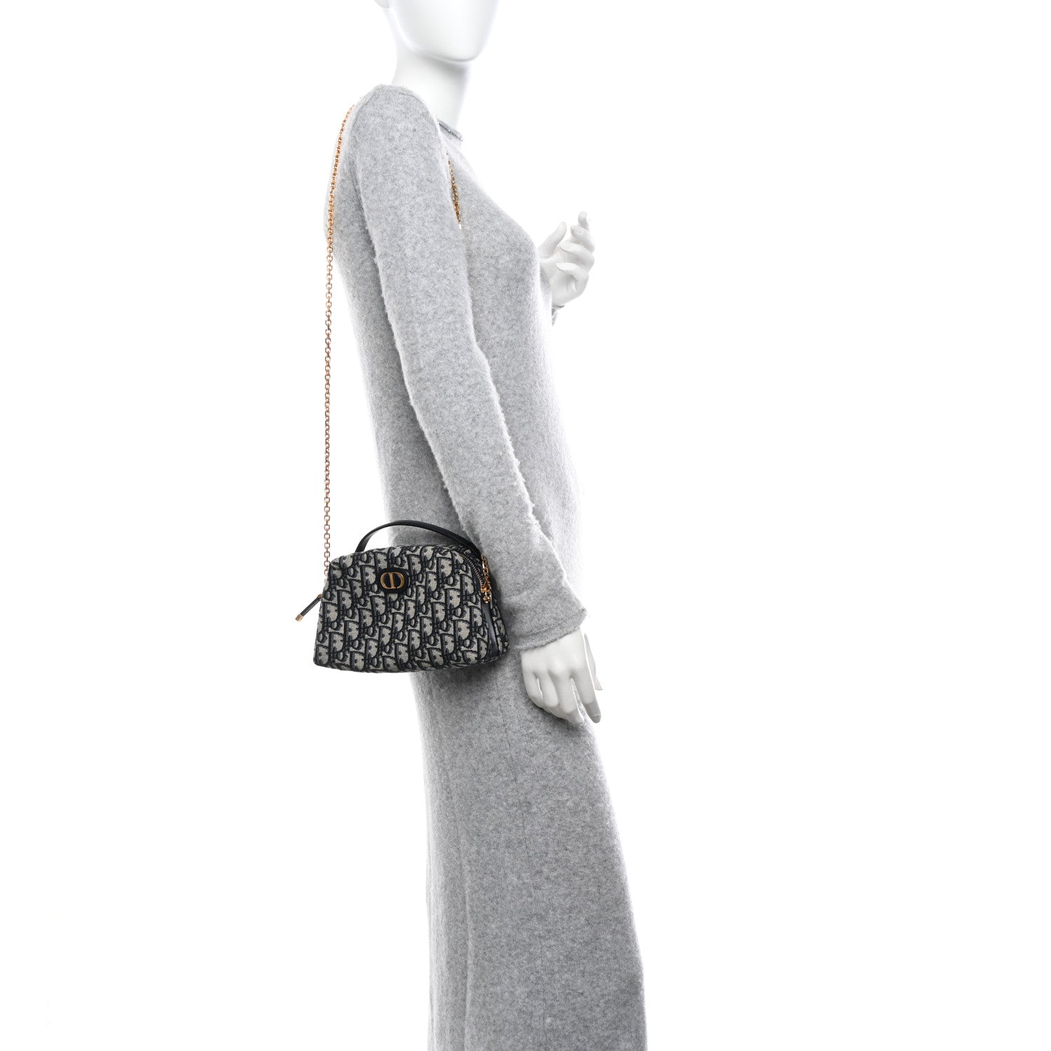 Christian Dior Oblique 30 Montaigne D-Cosy Pouch Blue 2 of 12