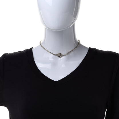 Chanel Crystal CC Chain Short Necklace Gold 2 of 6