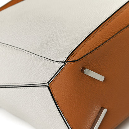 Loewe Calfskin Medium Puzzle Bag Tan Soft White 12 of 15