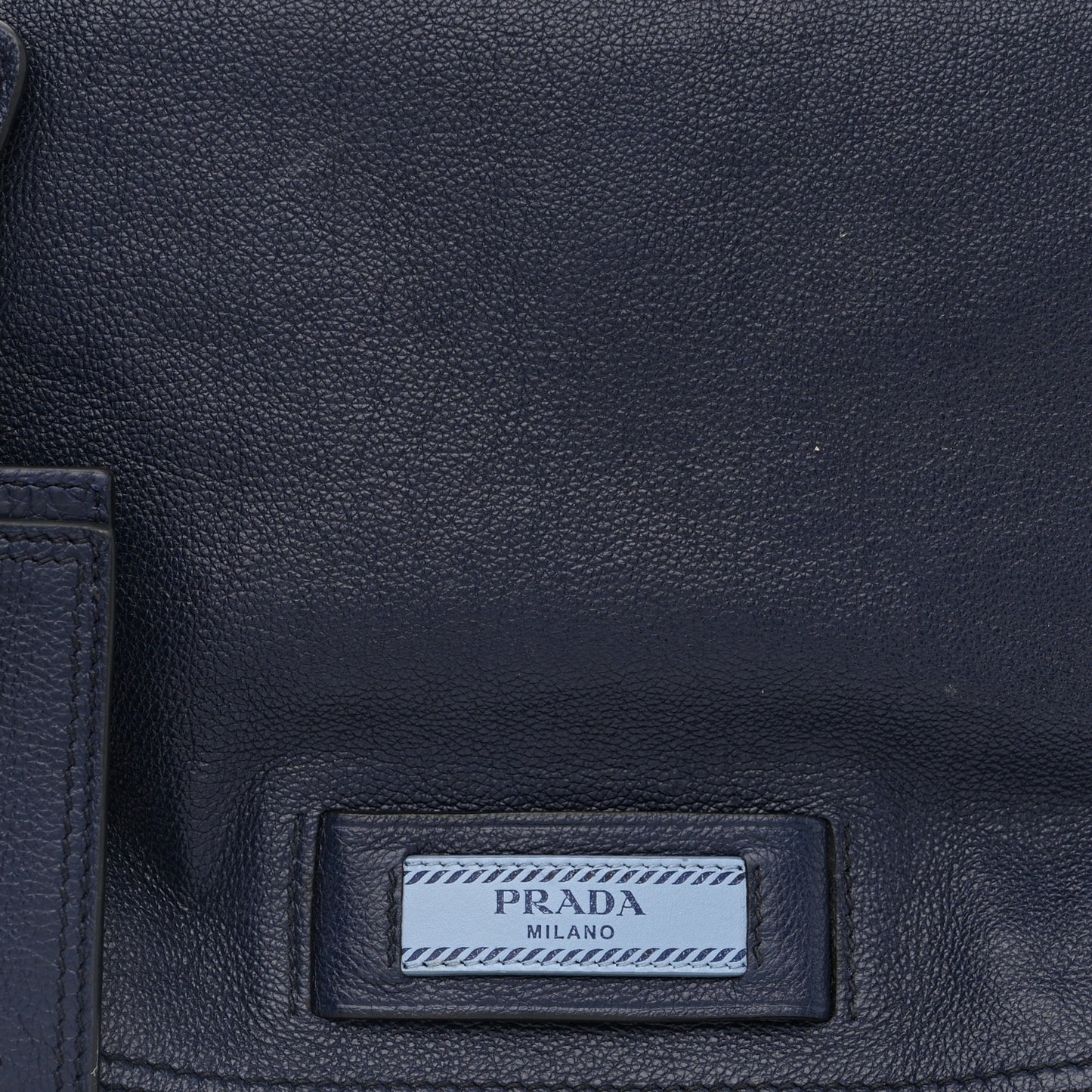 Glace Calf Etiquette Flap Inchiostro Astrale