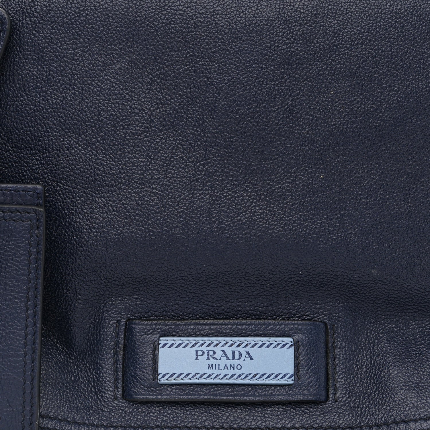 Prada Glace Calf Etiquette Flap Inchiostro Astrale 8 of 10