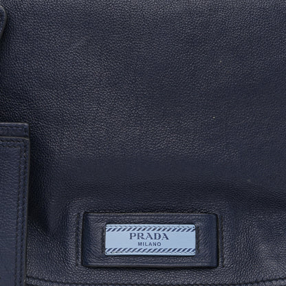 Prada Glace Calf Etiquette Flap Inchiostro Astrale 8 of 10