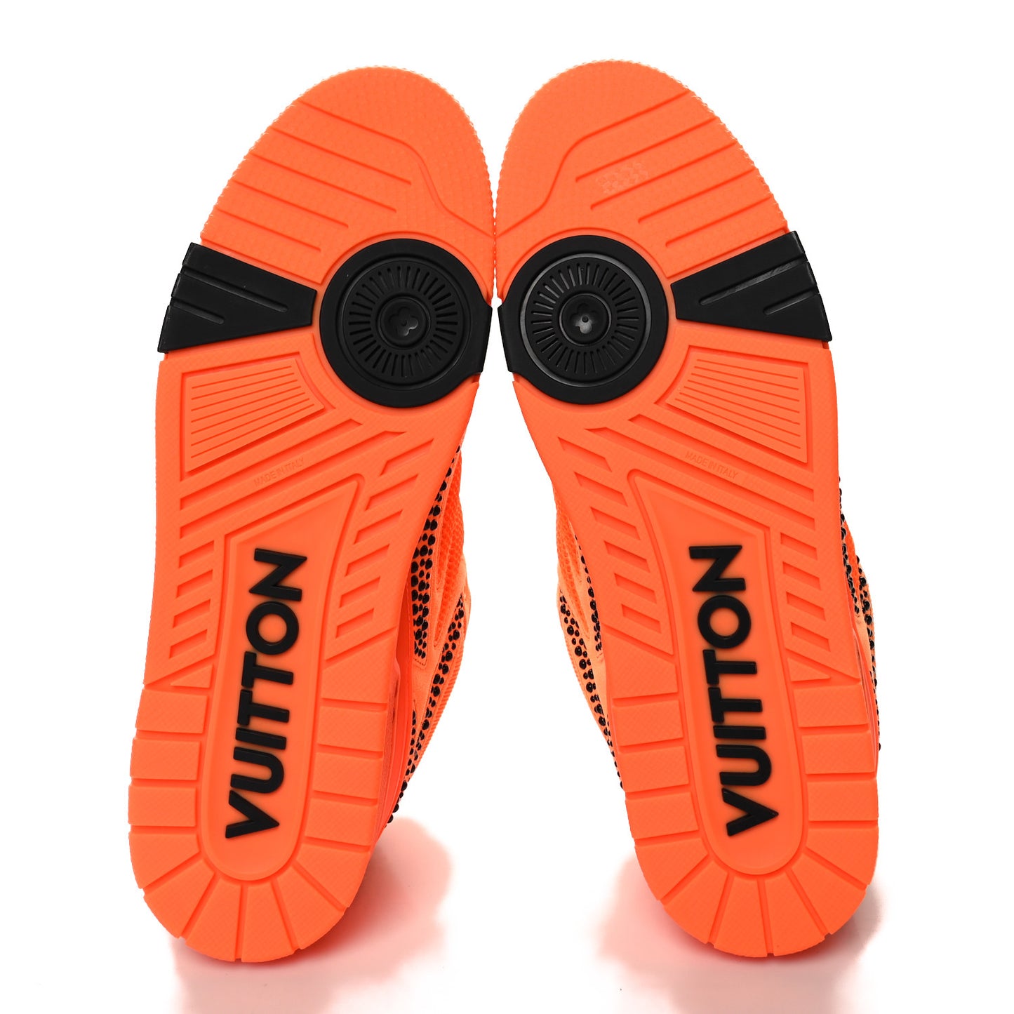 Mens LV Calfskin Mesh Skate Sneaker 11 Orange