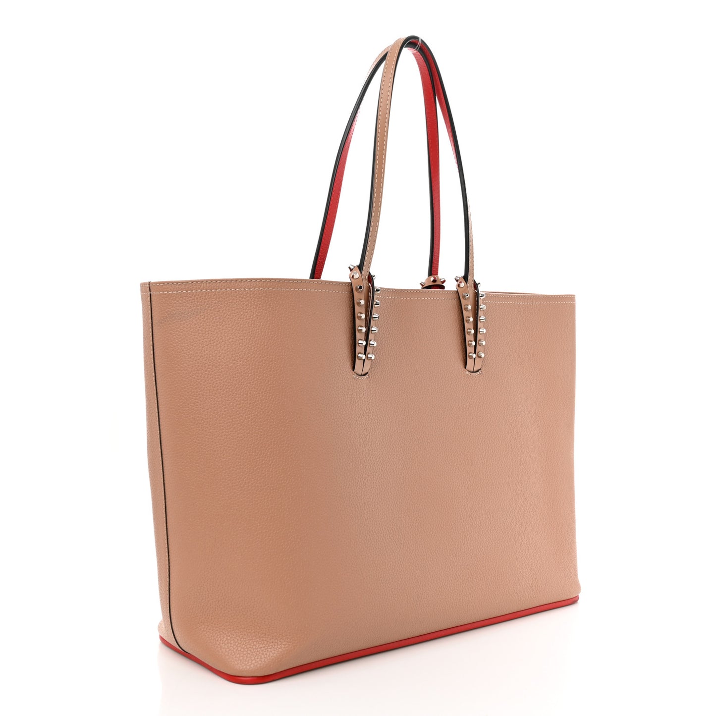 Calfskin Spikes East West Cabata Tote Nude