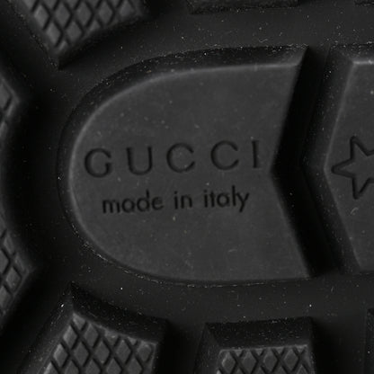 Gucci Calfskin Sylvie Web Womens Lace Up Combat Boots 35 Black 8 of 10