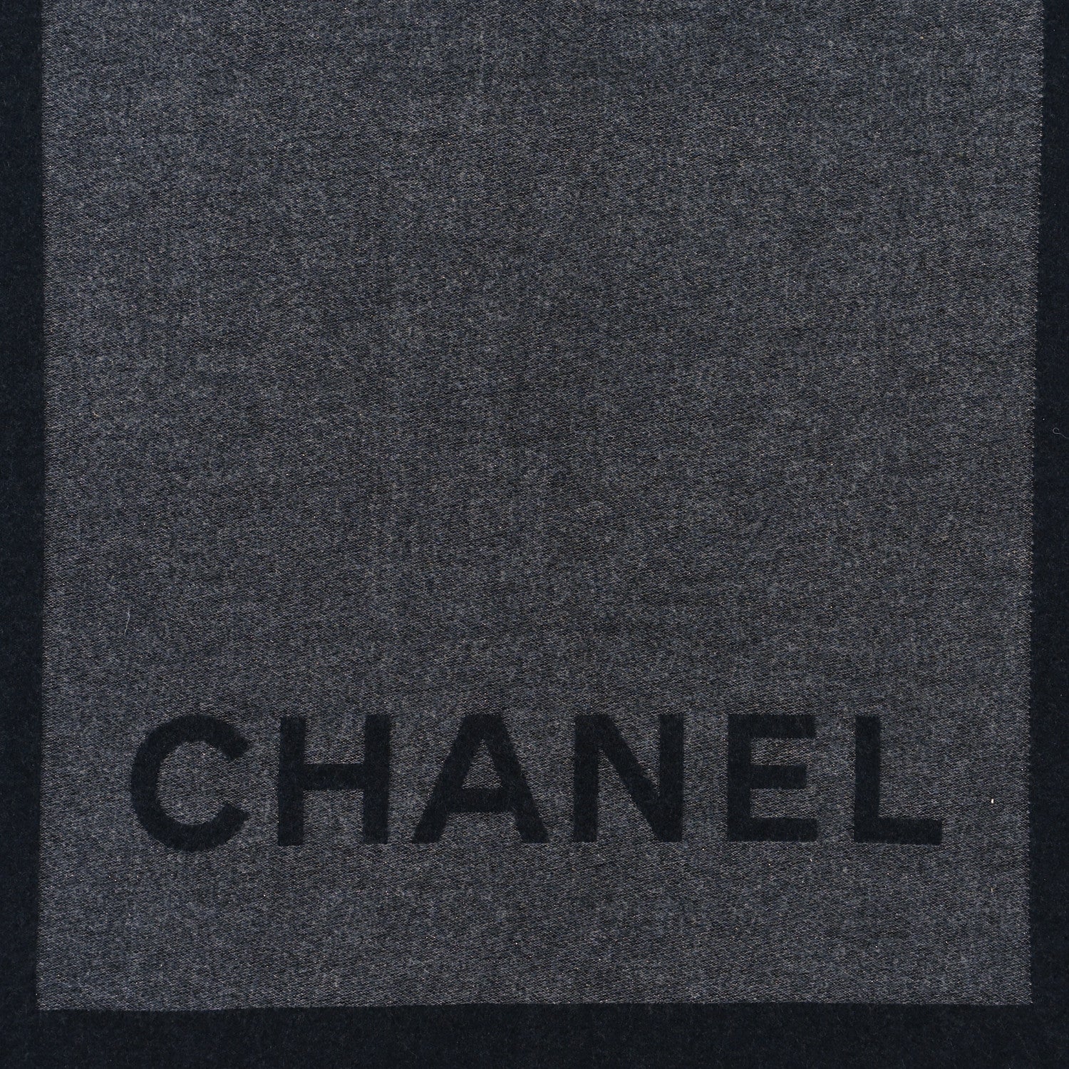 Chanel Cashmere Silk CC Scarf Black 2 of 3