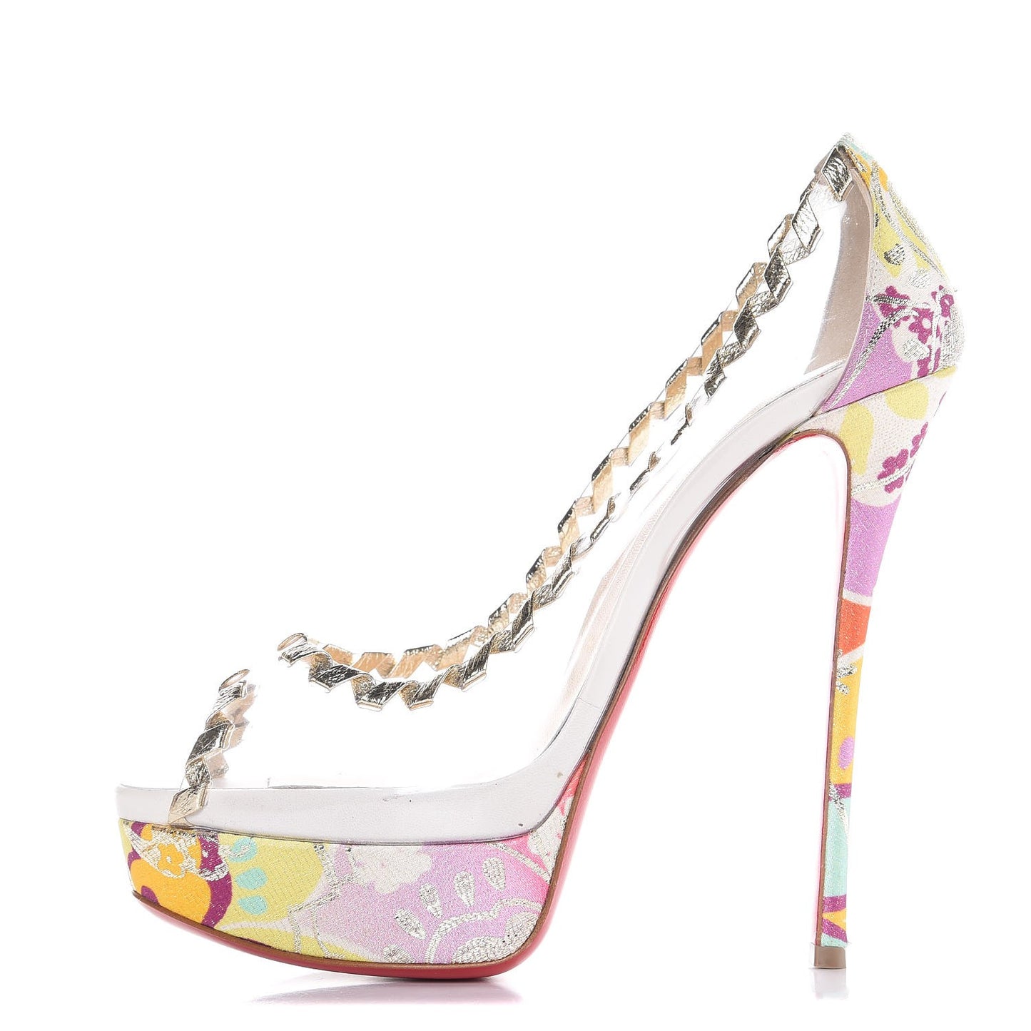 PVC Specchio Tissu Kyoto Fictoire 150 Platform Pumps 40 Multicolor