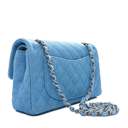 Chanel Denim Quilted Small Double Flap Blue 3 of 11