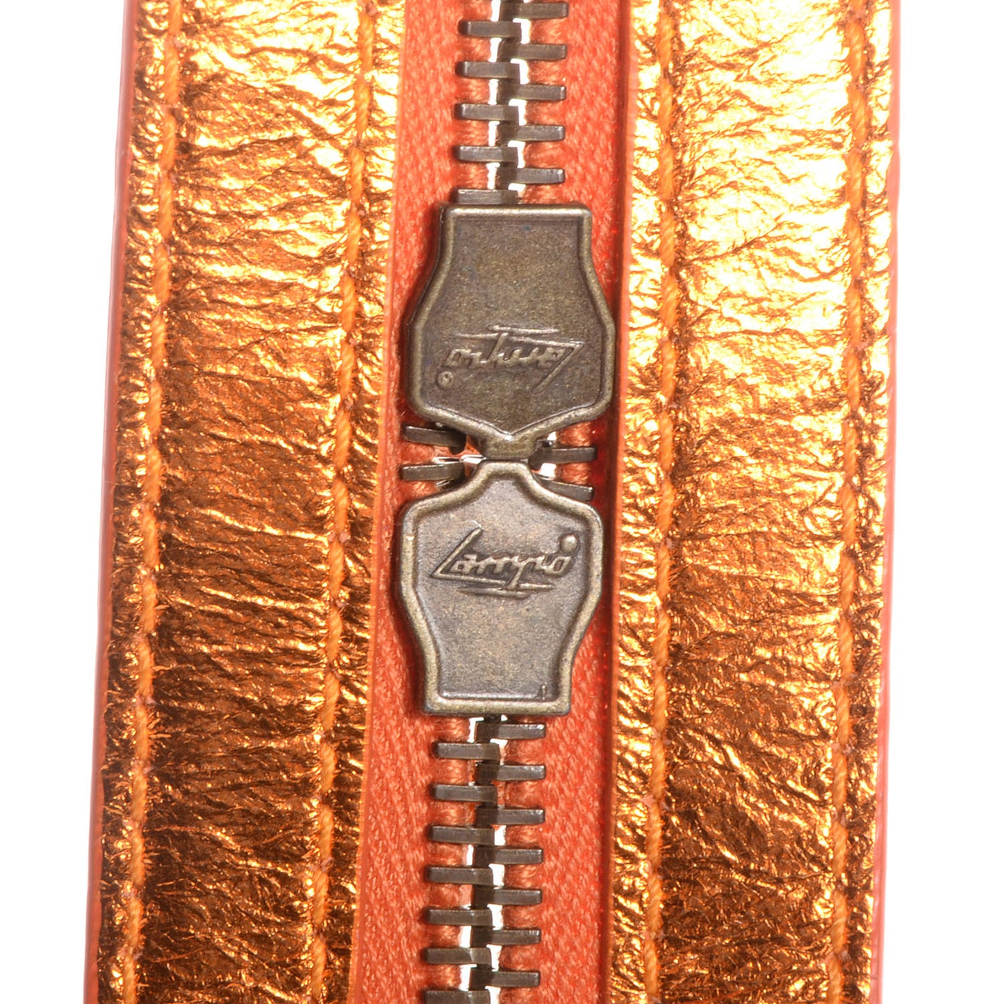 Metallic Agneau City Orange