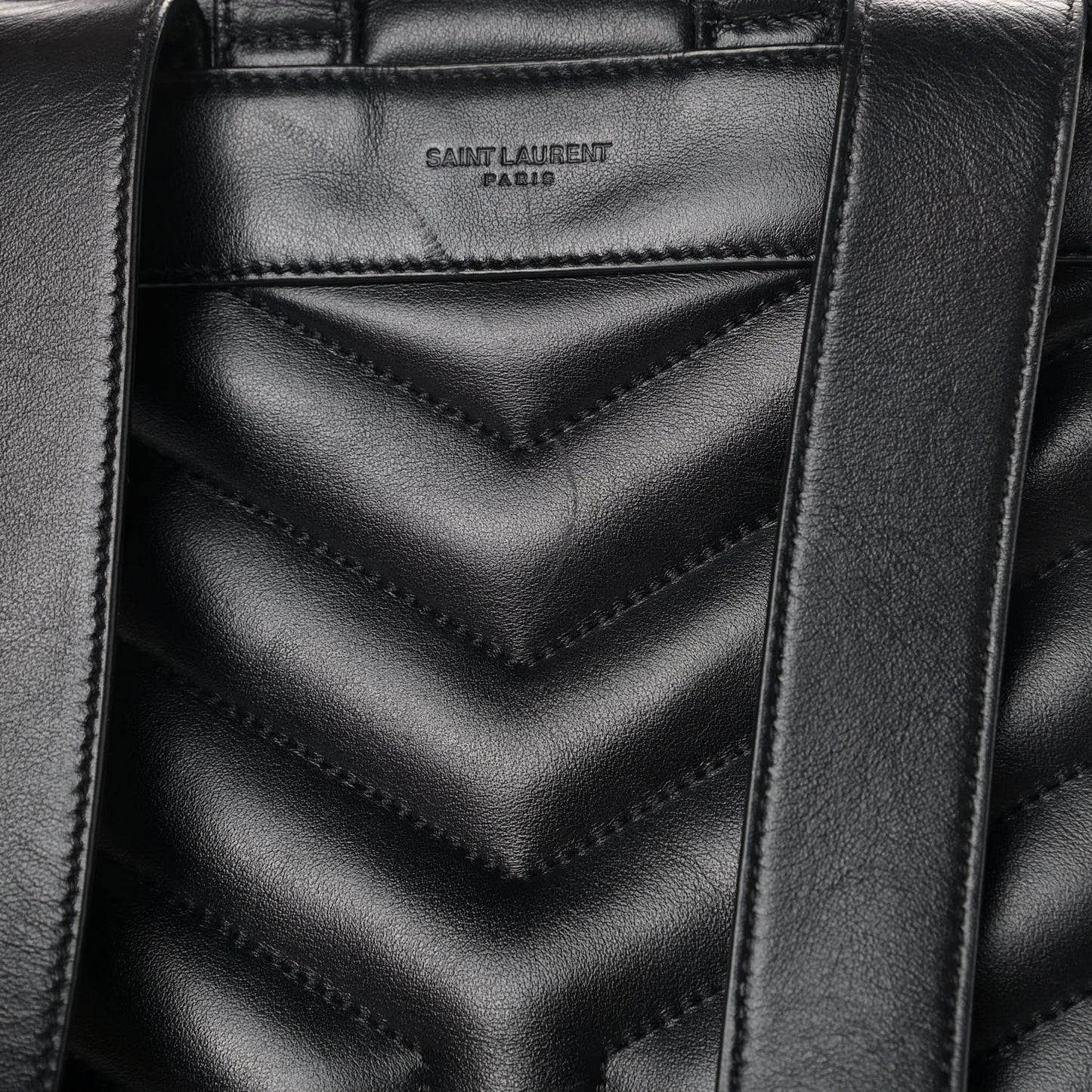 Calfskin Y Quilted Monogram Medium Loulou Backpack Black