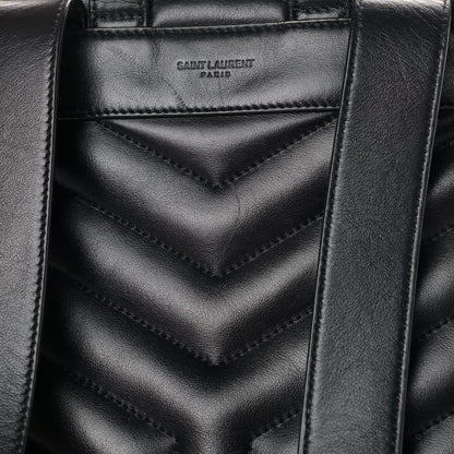 Saint Laurent Calfskin Y Quilted Monogram Medium Loulou Backpack Black 5 of 5