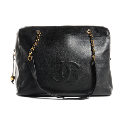 Chanel Caviar Large CC Shoulder Bag Black 1 of 7