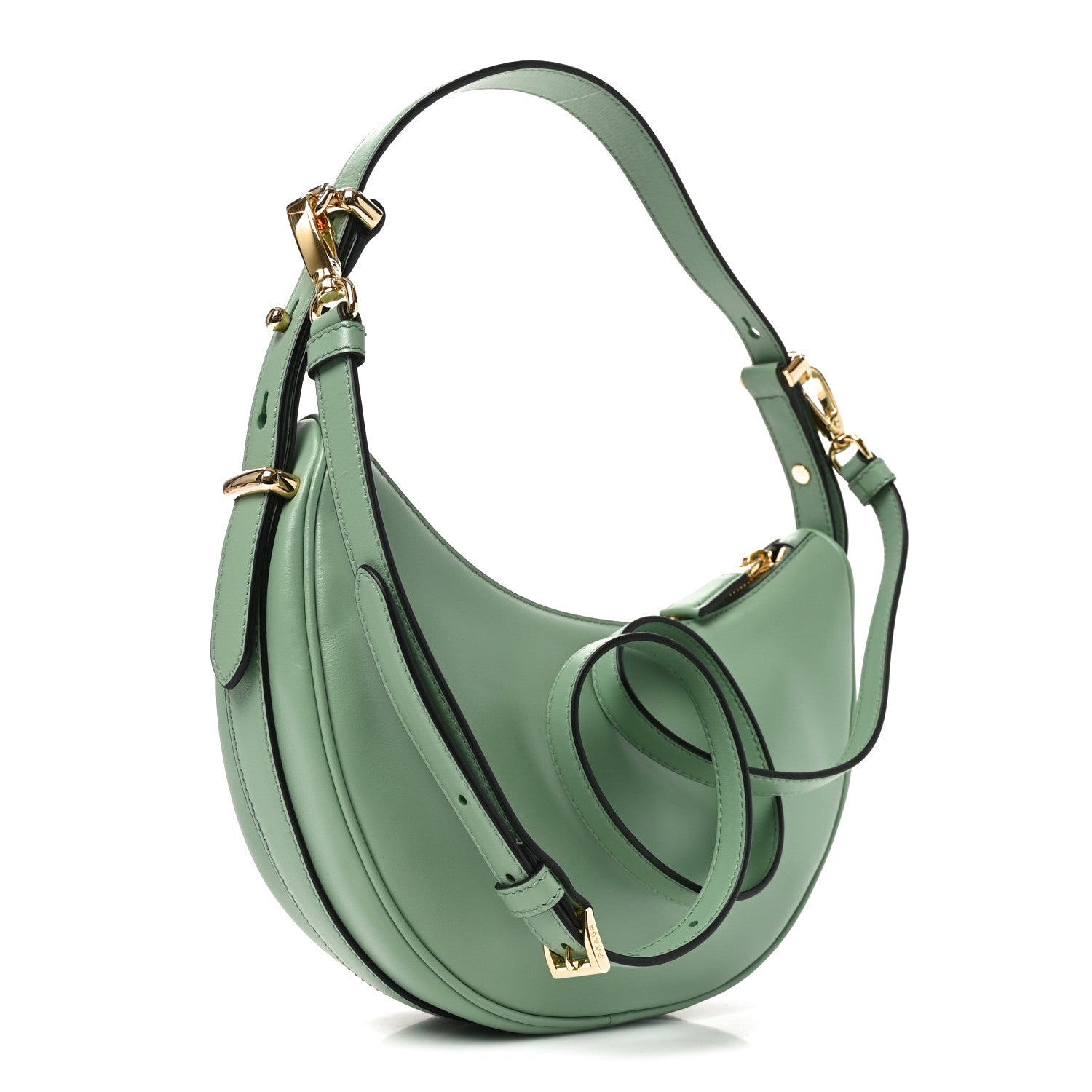 Prada Soft Calfskin Arque Shoulder Bag Acquamarina 3 of 9