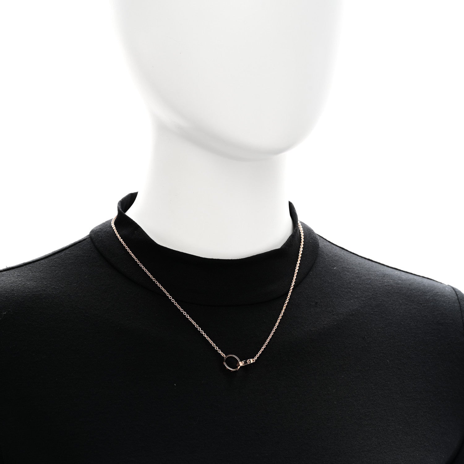 Cartier 18K Pink Gold Interlocking LOVE Necklace 2 of 6