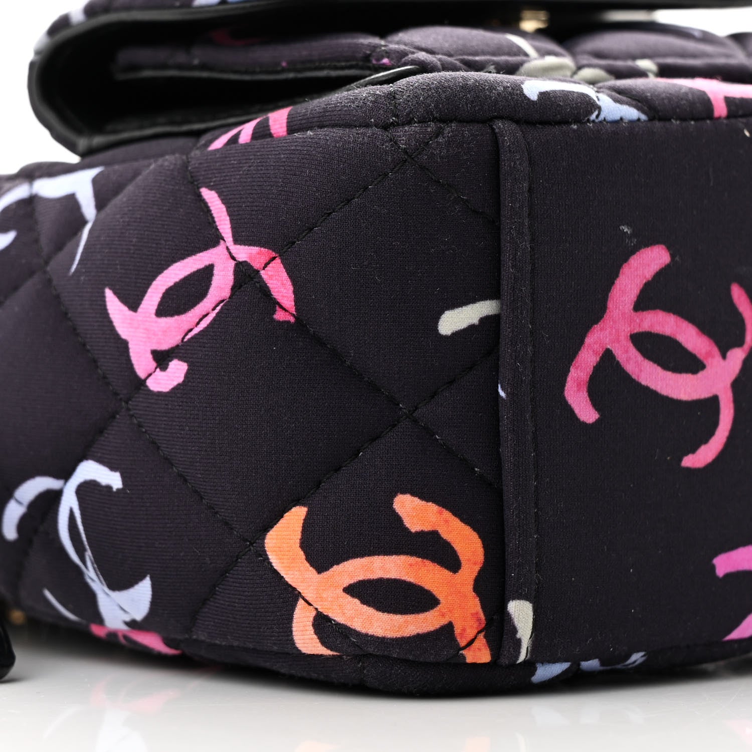 Chanel Printed Fabric Quilted CC Mini Classic Backpack Black Multicolor 9 of 11