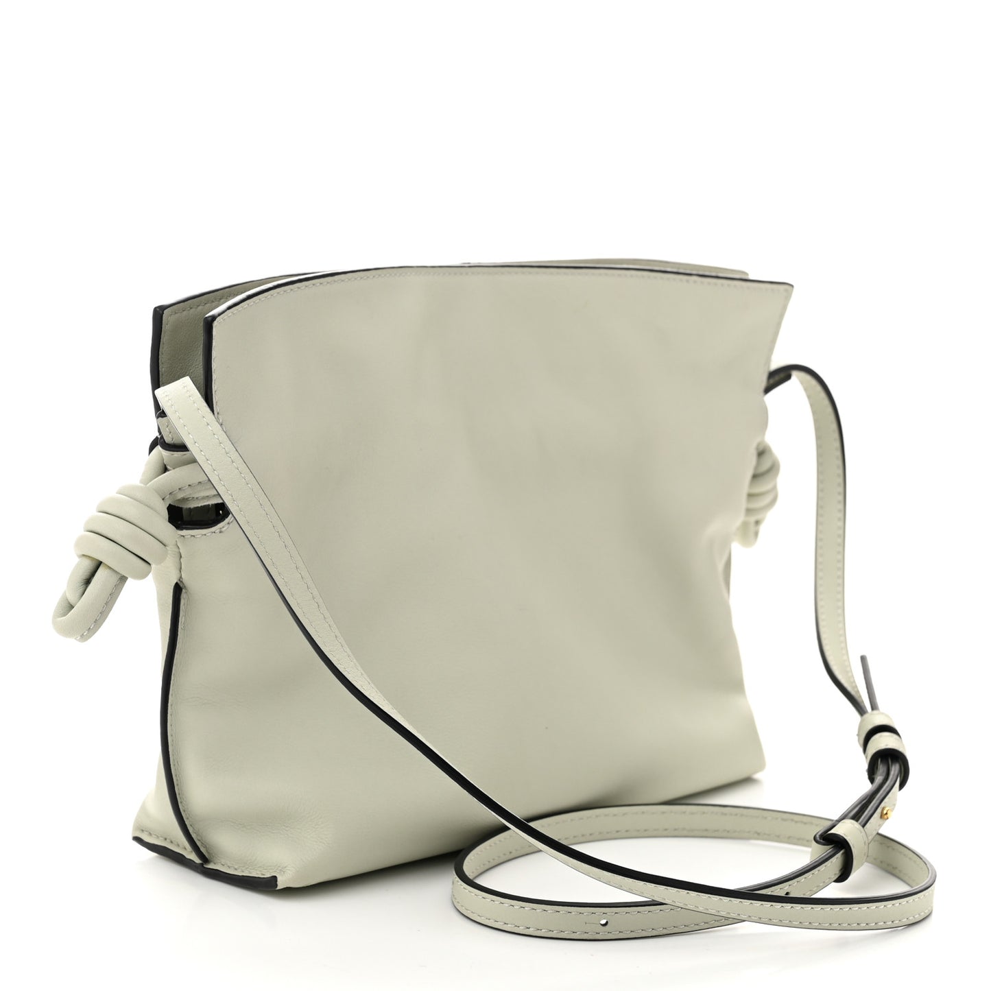 Calfskin Mini Flamenco Knot Clutch Light Celadon