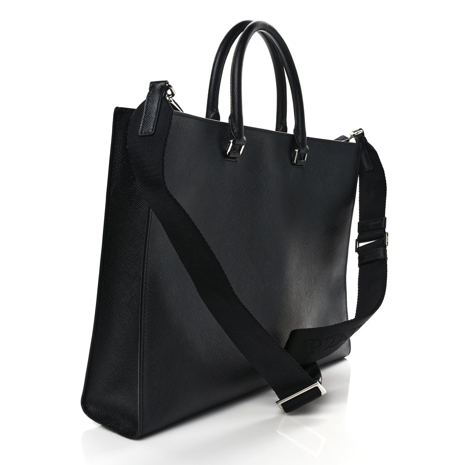 Prada Saffiano Cuir Tote Bag Black 2 of 8