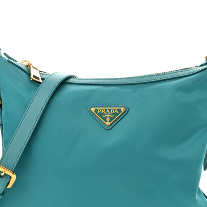 Prada Tessuto Nylon Saffiano Small Crossbody Bag Turchese 8 of 11