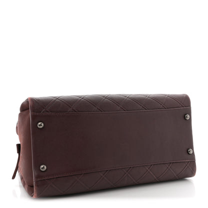 Chanel Calfskin Quilted Tote Burgundy 4 of 13