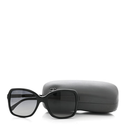 Chanel Crystal Baguette Polarized Square Sunglasses 5308-B Black 8 of 8