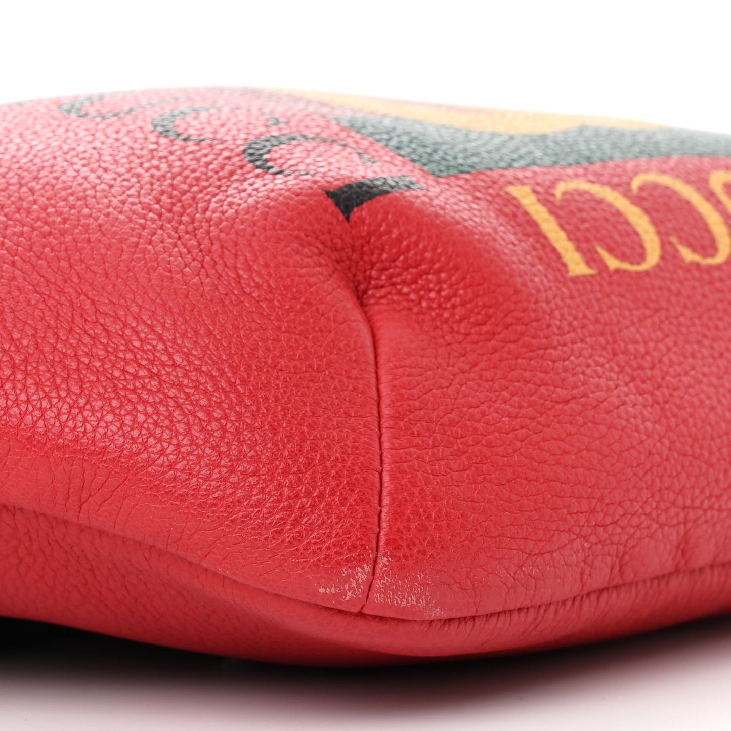 Grained Calfskin Logo Belt Bag Hibiscus Red