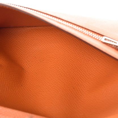 Hermes Epsom Bearn Gusset Wallet Orange 9 of 23