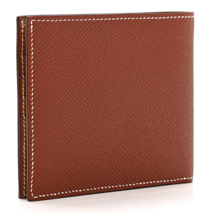Hermes Epsom Citizen Twill Compact Wallet Gold 3 of 7