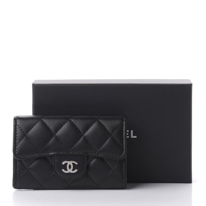 Chanel Lambskin Quilted Flap Card Holder Black 10 of 10