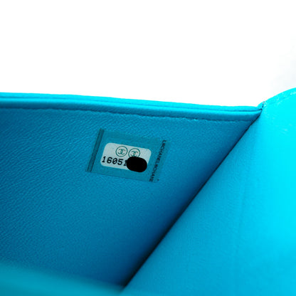 Chanel Lambskin Camellia Embossed iPad Case Turquoise 7 of 8