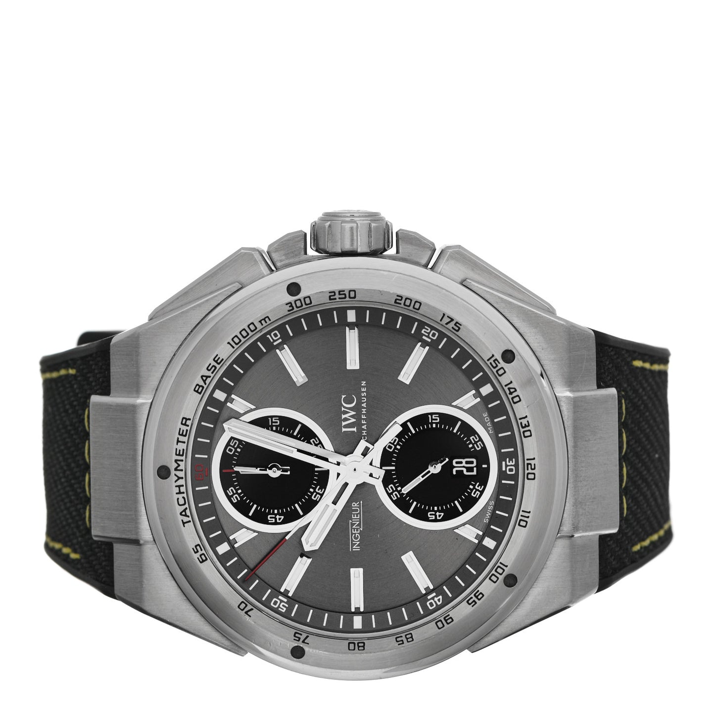 Stainless Steel Fabric 45mm Ingenieur Chronograph Automatic Watch Grey IW378507