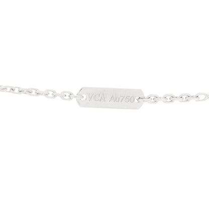 Van Cleef & Arpels 18K White Gold Mother of Pearl Vintage Alhambra Pendant Necklace 4 of 5