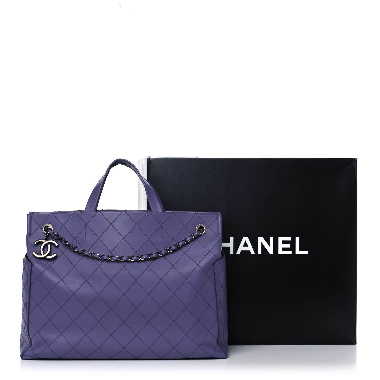 Chanel Calfskin CC Pocket Tote Purple 14 of 14