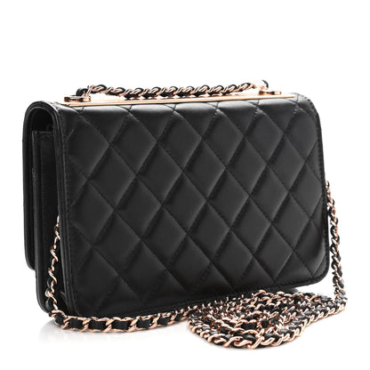 Chanel Lambskin Quilted Trendy CC Wallet On Chain WOC Black 3 of 11