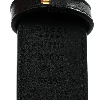 Gucci Calfskin Double G 30mm Belt 75 30 Black 3 of 6
