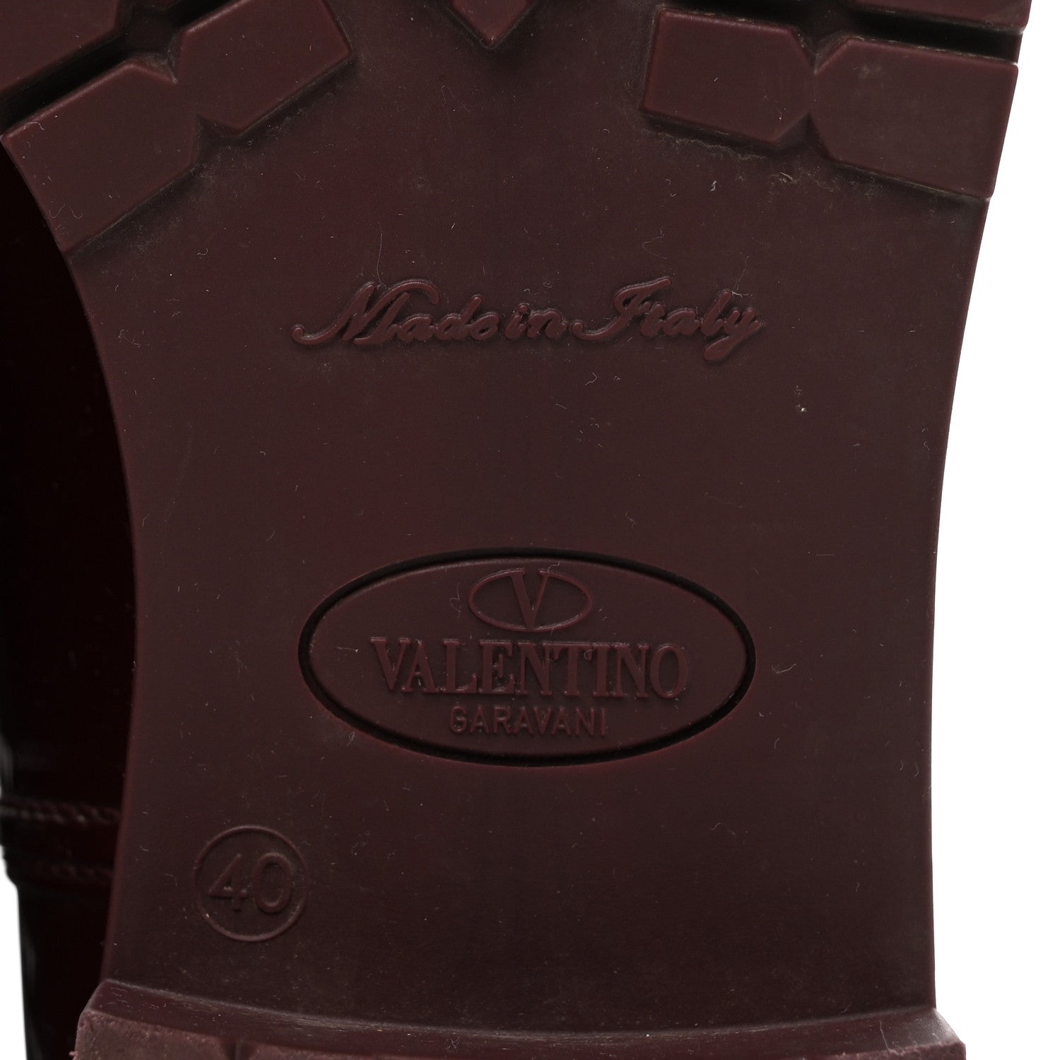 Valentino Garavani Rubber Rockstud Short Rainboots 40 Rubin 8 of 9