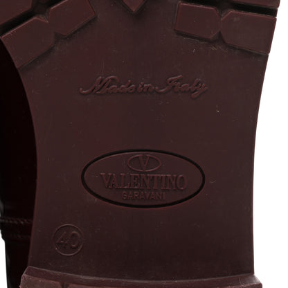 Valentino Garavani Rubber Rockstud Short Rainboots 40 Rubin 8 of 9