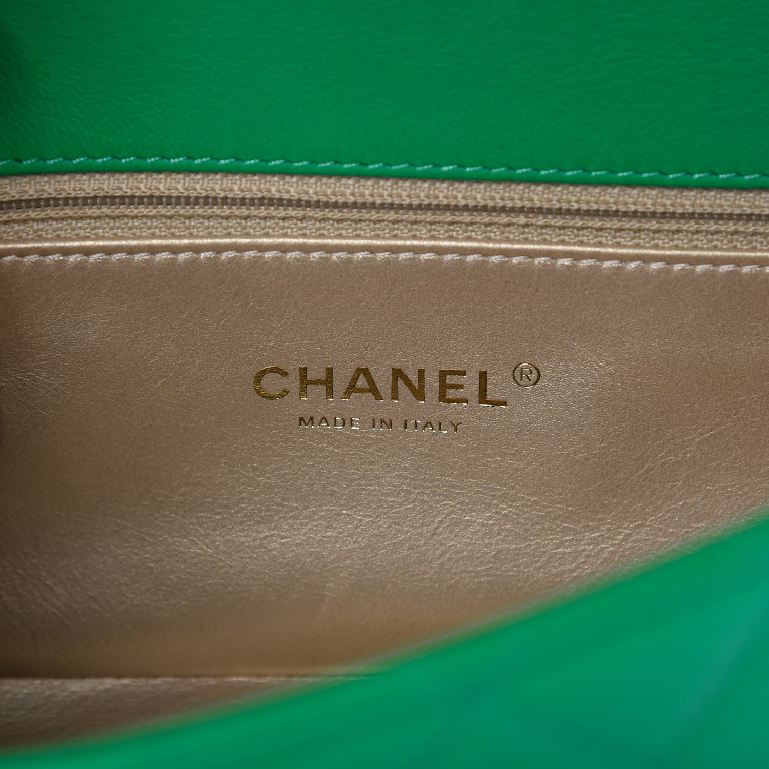 Chanel Lambskin Quilted La Parisienne Top Handle Flap Green 8 of 11