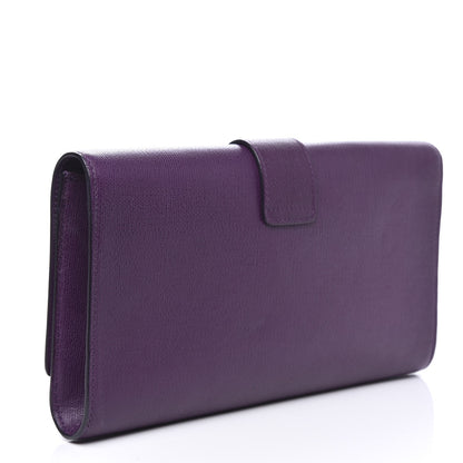 Saint Laurent Textured Calfskin Y Ligne Clutch Purple 2 of 9