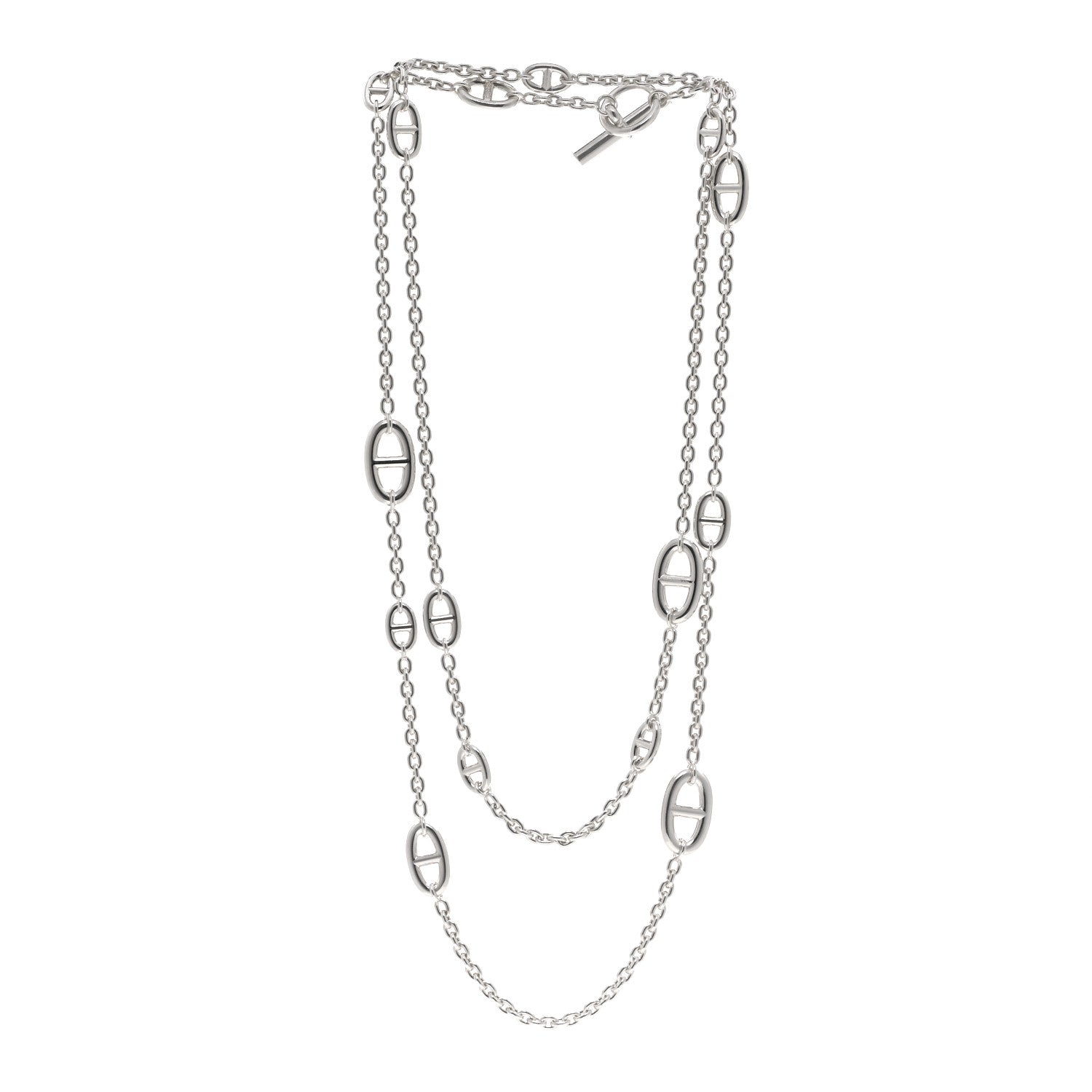Hermes Sterling Silver Farandole Necklace 160 3 of 6