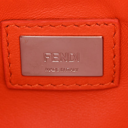 Fendi Shearling Nappa Mini Peekaboo Iconic Satchel Arancio 7 of 12
