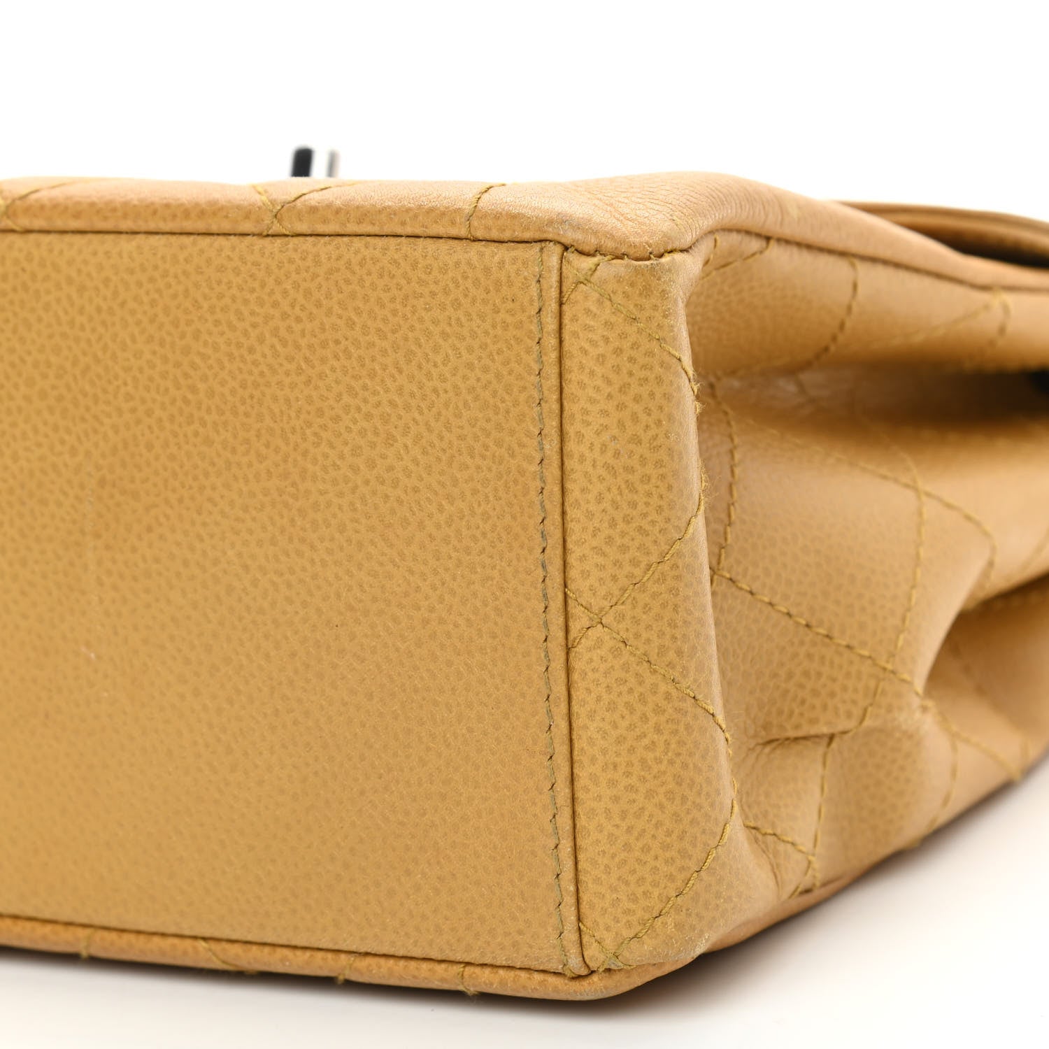 Chanel Caviar Quilted Small Single Flap Yellow 10 of 14