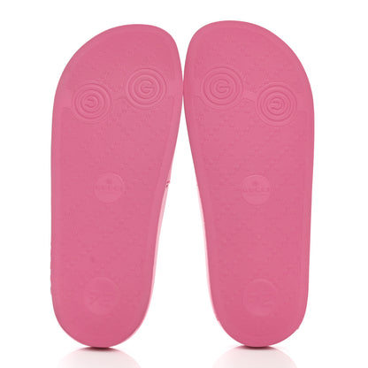 Gucci Rubber Womens Logo Slide Sandals 37 Fuchsia 5 of 8