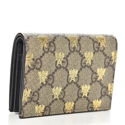 Gucci GG Supreme Monogram Bee Print Card Case 3 of 8