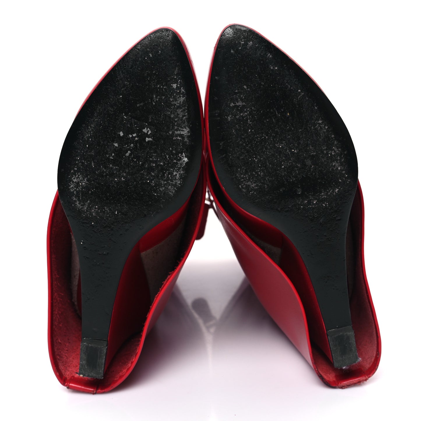 Calfskin Shark Lock Ankle Boots 39 Red