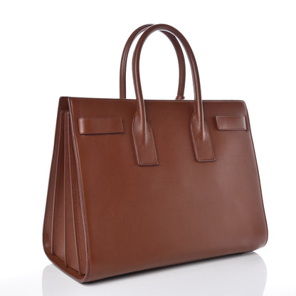 Saint Laurent Calfskin Large Sac De Jour Carryall Cognac 3 of 10