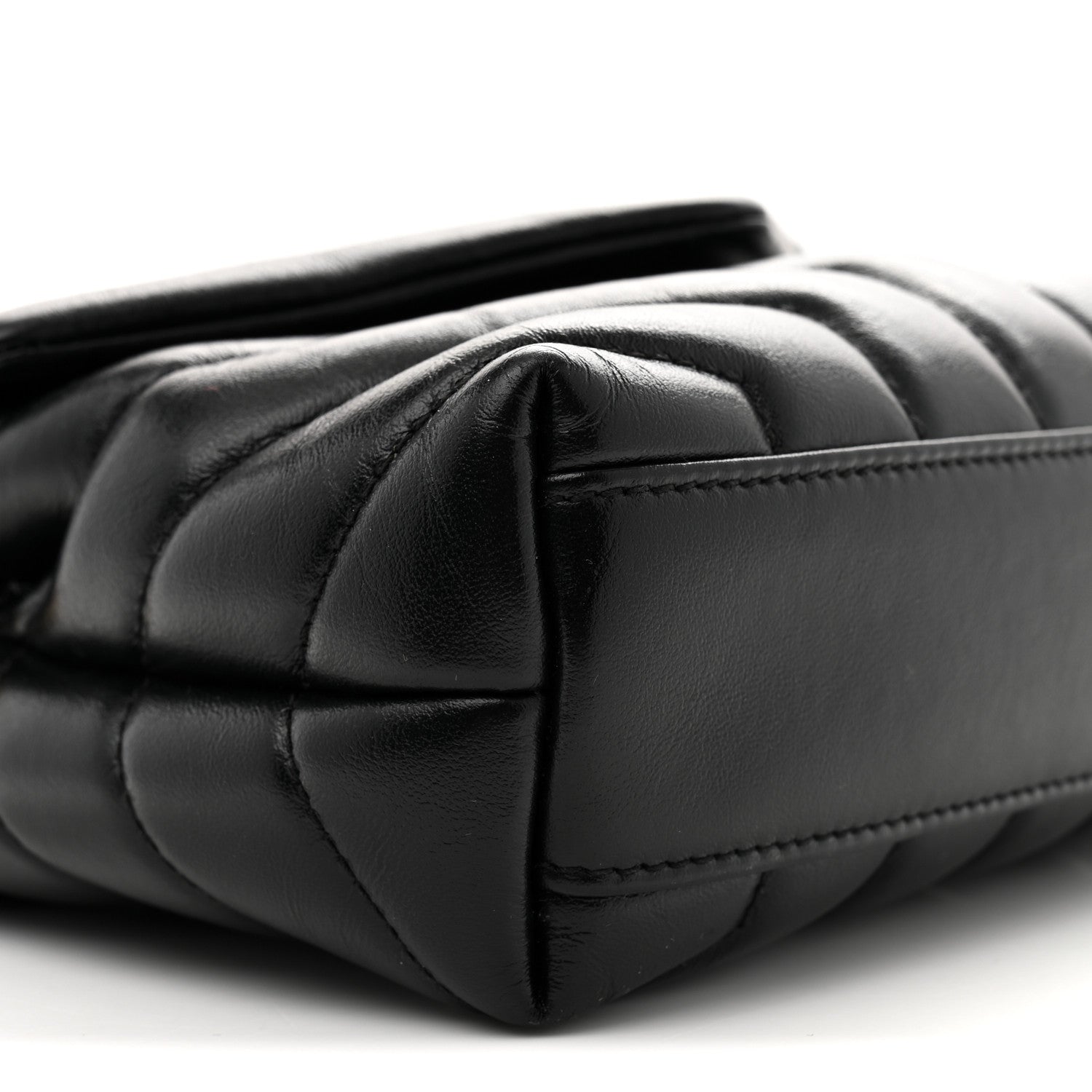Saint Laurent Calfskin Y Quilted Monogram Toy Loulou Crossbody Bag Black 9 of 11
