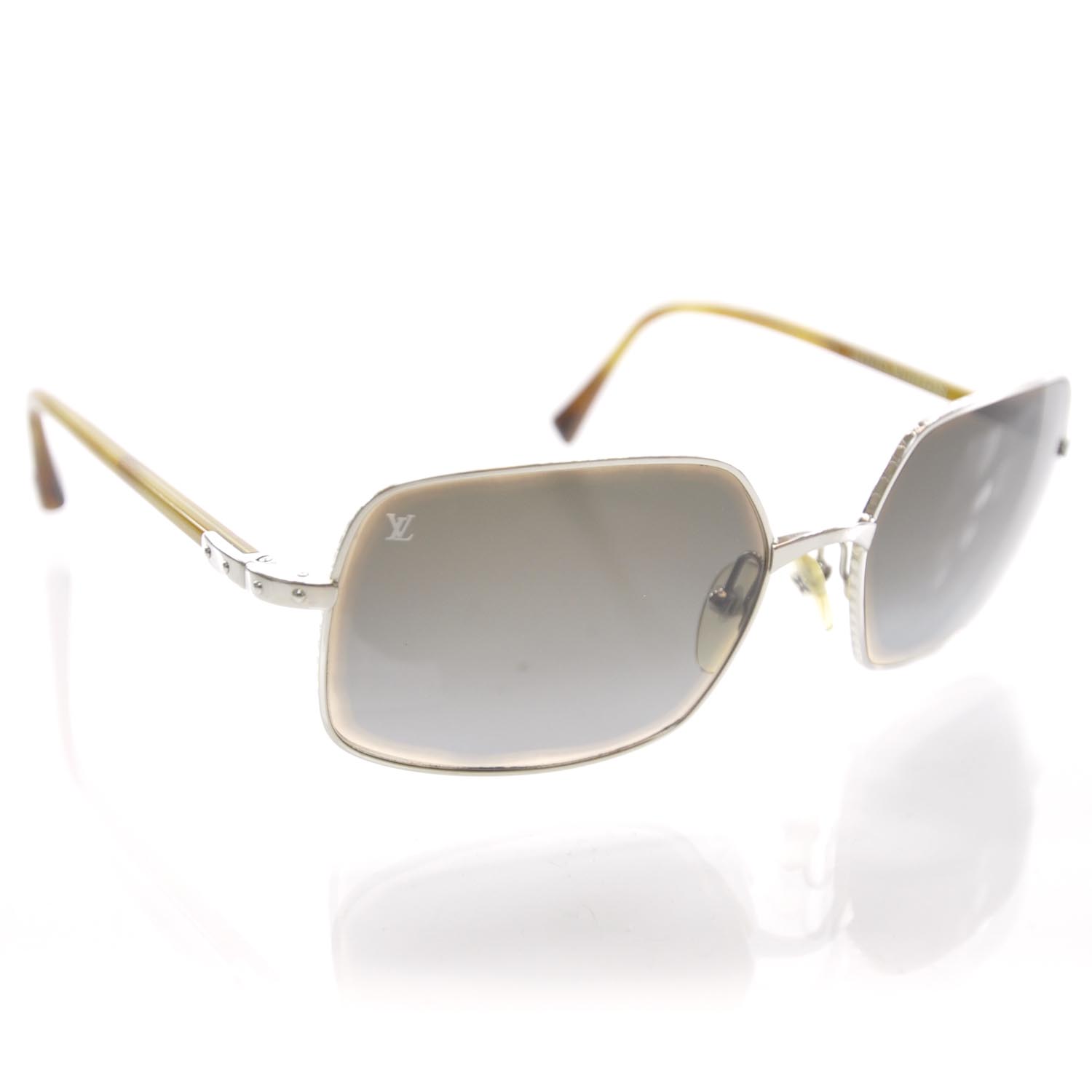 Louis Vuitton Aviator Sunglasses Silver 1 of 8