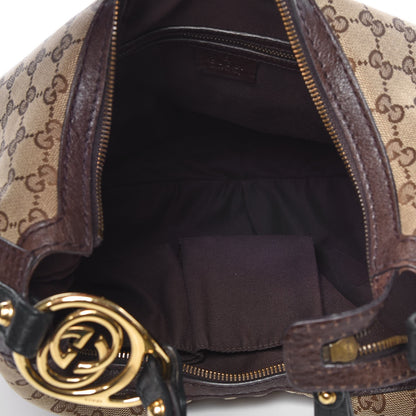 Gucci Monogram Medium Interlocking Hobo Dark Brown 5 of 8